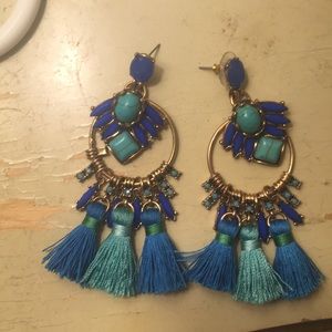 Tassel Dangly Post Earrings